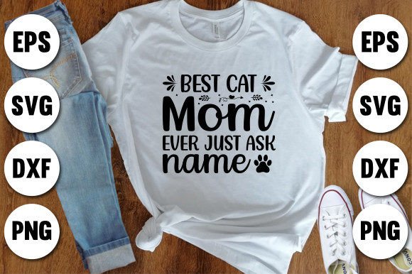 Cat Typography Graphics for T-Shirt Designs