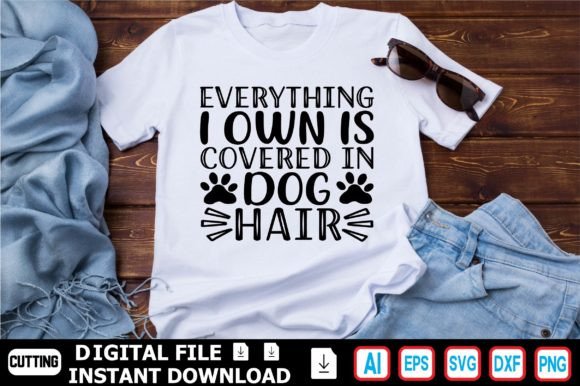 Dog Hair Graphics for T-Shirt Designs