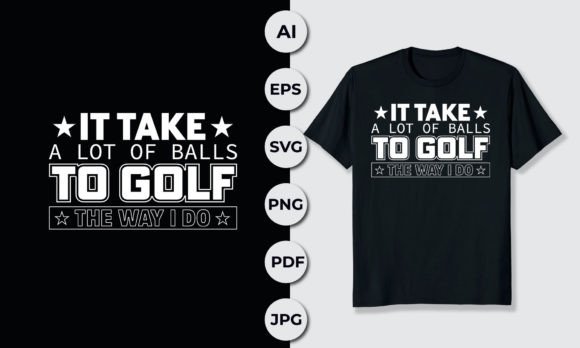 Golf Typography for Graphics & T-Shirt Designs