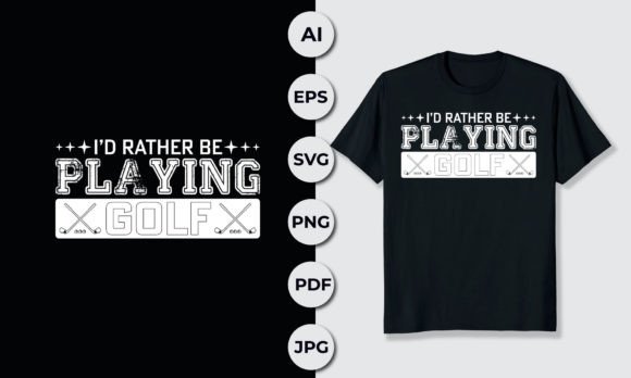 Golf Typography Graphics for T-Shirt Designs