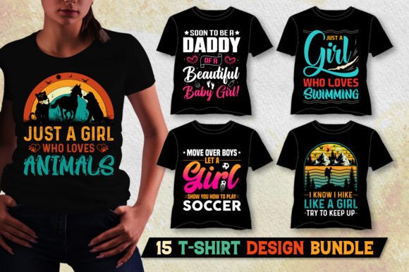 Just a Girl Graphics for T-Shirt Designs