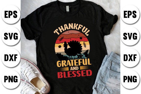 Reviewing the Thanksgiving Typography T-Shirt Design for Real Stitching